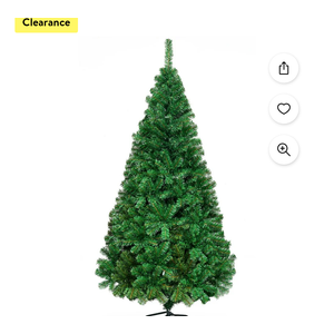  6Ft Artificial PVC Christmas Tree Stand Indoor Outdoor Green