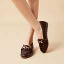 VERDASCO Women's Loafers Comfort Slip-Ons Flat Work Shoes Casual Moccasins Penny Loafers Lady Dress Shoes (7.5 Wide, Chocolate Leather)