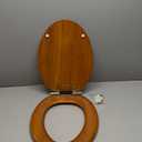 Dalton Toilet Seat Elongated Soft Close  Honey Oak Oval Standard Wood Toilet Seat for Bathroom  Design House, 544270