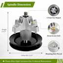 42 Inch Mower Deck Rebuild Kit for C ub Cadet LT1042, H uskee LT4200, T roy-Bilt Pony, White Outdoor LT542G 542H, Includes 2 Spindle 918-04456, 2 Blade 742-0616, Belt 754-04060, 2 Idler 956-04129