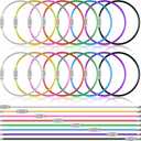 PEASUG 32 Pack Wire Keychain Cable, Cable Stainless Steel Key Ring, Luggage Tags Loops for Keyrings, Key Tags, Luggage Tags
