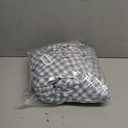 Dust Blue White Plaid Ruffled Table Cloth Rectangular for Seat 8-10, 100% Washed Cotton Buffet Cottage Coquette Checker Gingham Vintage Decorative Tablecloth - 120"x60"