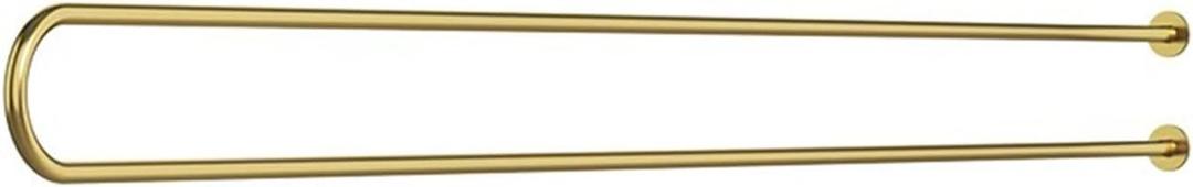 Partition Curtain Rod, U Shaped Curtain Rod with Flat Hooks, Wall Mounted Metal Privacy Partition Rods for Fitting Room Beauty Salon Spa Bedroom Hospital (Gold, 6.56ft)