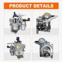 HUAYI P19 Carburetor for Honda GX160 GX200 5.5HP 6.5HP 16100-ZH8-W61 16100-ZL0-W51 Predator 196cc 212cc 224cc OHV Engine