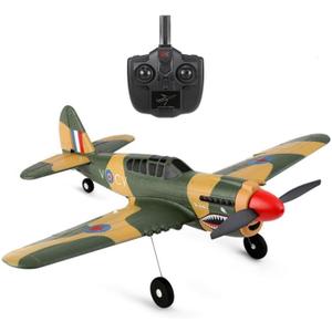 WLtoys XK A220 P40 384mm Wingspan 2.4GHz 4CH RC Transmitter & Battery, Remote Control Airplane 3D/6G Mode Switchable 6-Axis Gyro - RTF RC Airplane Toy Vehicle for Adults (HELIDIRECT)