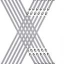 Large Metal Skewers For Grilling Shish Kebab Sticks 22 inch Skewers For Kabobs Flat Barbecue Skewer Stainless Steel Grill Stick for Meat, Chicken, Shrimp, Fruit, Vegetables (12PCS)