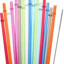 24 Pcs BPA Free Reusable Straws with a brush