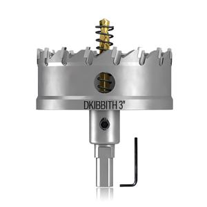 TCT Hole Saw Set, 3"(76mm) Heavy Duty Tungsten Carbide Tipped Hole Cutters for Stainless Steel Mild Steel Copper Iron Brass Plastic and More, with Titanium-Plated Pilot Drill Bits