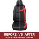 CAROMOP Breathable Car Seat Cover 2 Front Seats, 3D Air Mesh Cloth Seat Covers for Cars, Universal Fit Automotive Car Interior Covers for SUV Vans Sedans Trucks (Black/Red)