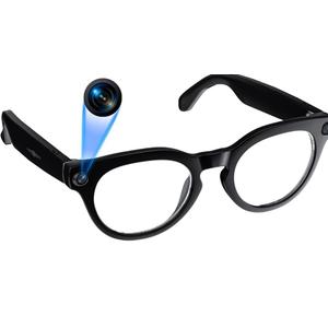 AI Smart Glasses with 8MP Camera, Continuous 12-Min 1200P Video Recording, Real-Time Translation & Voice Assistant, Open-Ear Bluetooth Audio for