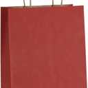 BagDream Gift Bags 8x4.25x10.5 Inches 25Pcs Red Kraft Paper Gift Bags with Handles Bulk, for Retail, Merchandise, Shopping, Recycled Paper Sacks