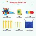 Bounce House,Inflatable Bounce Castle with Blower for Kids 3-12,Outdoor/Indoor Bouncy House Water Park for Backyard with 2 Splash Slides,Climbing Wall,Ball Pit,Jumping Area (146" x 132" x 81")