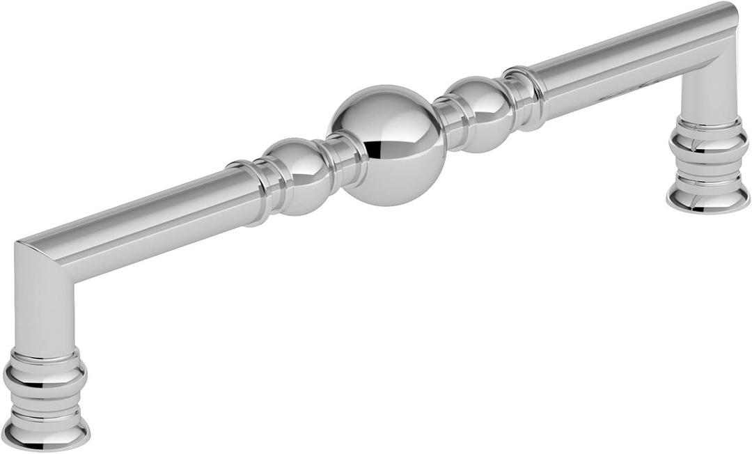 Richelieu Hardware BP8789192140 Firenze Collection 7 9/16-inch (192 mm) Center-to-Center Chrome Traditional Round Cabinet and Drawer Pull Handle for Kitchen, Bathroom, and Furniture