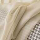 MIULEE Beige Window Valance Sheer Curtains Rod Pocket,Half Voile Drapes Extra Wide for Small Window Kitchen Cafe,One Panel 60" W x 18" L Inch