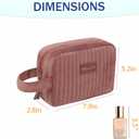 Makeup Bag Travel Cosmetic Bag for Women,Zipper Make Up Pouch with Handle Velvet Soft Toiletry Organizer Storage Bag Cosmetic Travel Cloth Bag(Pink)