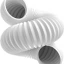 Flexible AC Exhaust Hose: 5.1" Diameter Counterclockwise AC Hose, Length to 80", Portable Air Conditioner Vent Hose Compatible with Delonghi & LG Air Conditioner Parts