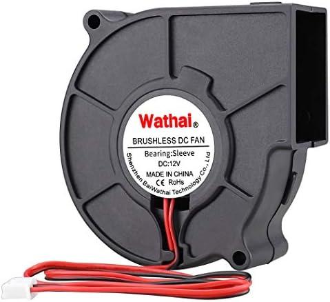 Wathai DC Centrifugal Fan 12V 75mm x 30mm Brushless Cooling Turbo Blower Fan 3 inch