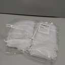 HRX Package 100pcs White Organza Jewelry Bags Drawstring 3 x 4 inch, Little Mesh Gift Pouches Mini Candy Bags for Small Presents Jewelry Earrings