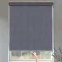 100% Blackout Roller Window Shades, 35" x 72" Free-Stop Pull Down Shades for Windows with Thermal Insulated Waterproof Fabric, Roller Blinds for Indoor Windows, Office, Home, Deep Grey