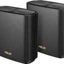 ASUS ZenWiFi XT9 AX7800 Tri-Band WiFi6 Mesh WiFiSystem (2Pack), 802.11ax, up to 5700 sq ft & 6+ Rooms, AiMesh, Lifetime Free Internet Security, Parental Controls, 2.5G WAN Port, UNII 4, Charcoal