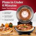 PIEZANO Crispy Crust Pizza Oven by Granitestone  12 Inch Electric Pizza Oven Indoor Countertop Maker with Ceramic Stone Heats up to 800F for Stone Baked Pizzeria Style at Home As Seen on TV Products