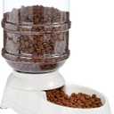 Amazon Basics Gravity Pet Food Feeder for Dogs and Cats, Small, 6-Pound Capacity, Gray