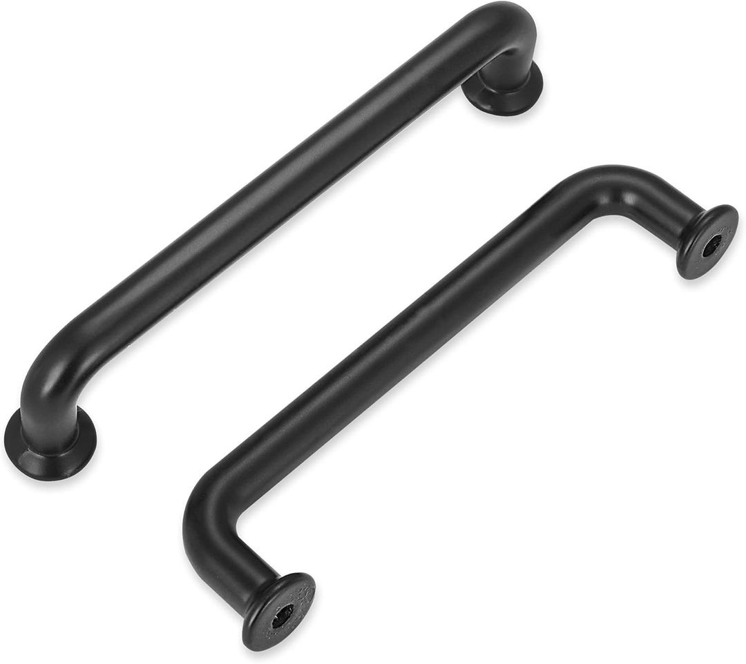 10 Pack 3-3/4 Inch Matte Black Kitchen Cabinet Handles Black Modern Cabinet Pulls Antique Dresser Drawer Pulls Farmhouse Kitchen Hardware for Cabinets Cupboard Closet (3-3/4"/96MM Hole Centers)