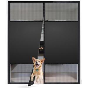 Magnetic Screen Door with Privacy Protection, Upgraded PET Mesh Screen for Hands Free Entrance & Keep Out Bugs, Fit for 72"x80" Sliding Door,Large Patio Door and French Door