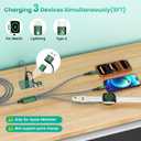 Travel Essentials for iPhone iWatch Charger, 3 in 2 USB Cable for iWatch/iPhone Charger/L Port, Beach Vacation Essentials USB C Cord Compatible with iWatch 10-1/iPhone 17-11/PS/Galaxy/Car, 2Pack 5FT