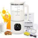 8 in 1 Nut Milk Maker Blender With 20 Bladers,40oz Soy, Almond, Oat, Coconut, Plant Based and Non Dairy Beverages, Automatic Soybean Machine With Delay Start/Keep Warm/Boil Water/Auto-clean