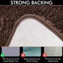 MIULEE Brown Bathroom Runner Rugs, Soft Absorbent Microfiber Long Bath Rugs Non Slip Quick Dry Fluffy Bath Mats for Bathroom Floor, Machine Washable, 24x40 Inch