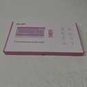 RaceGT Wireless Typewriter Keyboard and Silent Mouse Combo - Cute Pink Keyboard with Phone Holder, 2.4G USB Computer Keyboard and Mouse Set for Windows Laptop/Desktop/PC (Pink-1)