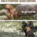 AUROTH Tactical Harness for Large Dogs No Pull Adjustable Pet Harness Reflective Working Training Easy Control Military Service Pet Vest Army Yellow XL (XL(Neck:20-31",Chest:26-42"),75-135 lbs)