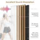 Acoustic Wood Slat Panels 2 Pack 106" x 12.6", Soundproof Wooden Wall Panels, 3D Fluted Panel for Interior Wall Decor, Living Room, Bedroom - Teak (Cover Approx. 19 sq.ft)