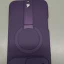 SURITCH for iPhone 16 Pro Max Case with Magnetic Camera Slide Cover and Adjustable Kickstand, Compatible with MagSafe, Shockproof Bumper Case Slim Protective Cover 6.9 Inch, Dark Purple