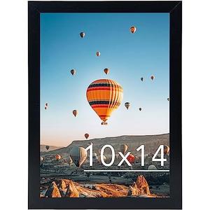 JCJMY 10x14 inch Picture Frame Black for 30 x 40cm Diamond Painting Art, Horizontal and Vertical Formats for Wall Hanging, 10 x 14 Wall Gallery Poster Photo Frame with Durable Shatter Resistant