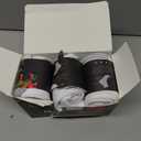 Felicigeely Athletic Crew Socks Cushion Running Socks Performance Breathable Sports Socks for Men (12-14, White)