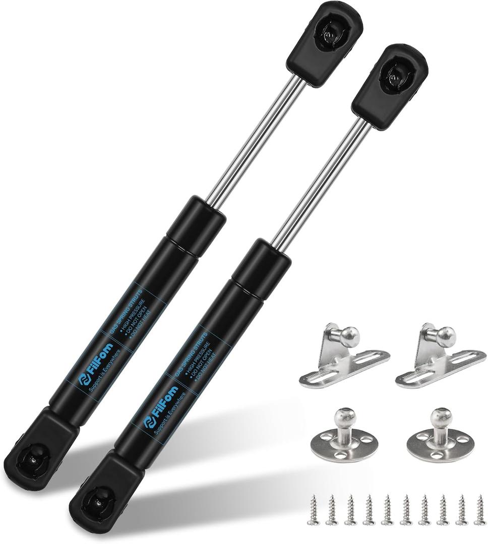 7.5 Inch Gas Struts Shocks 10Lb/45N, SPD490010 Gas Props Spring Lift Support for RV Cabinet Door Sentry Safe Replacement Truck Toolbox Toy Box Storage Deck Boat Hatch, Set of 2