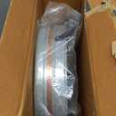 Galvanized Metal Serving Trays with Copper Strip and Iron Black Handles,Farmhouse Tray, Decorative Centerpiece for Coffee Table or Dining Table, Rustic Utility Trays for All Purpose, Round Trays (17")