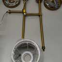 Bsmathom Wall Sconces Sets of 2, Hardwired Classic Brushed Brass Sconces Wall Lighting, Bathroom Vanity Light Fixture with Fabric Shade for Bedroom Living Room Hallway Kitchen, Gold