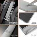 2PS seat Belt Cover pad,Faux Leather Seatbelt Covers Strap Shoulder Cushion for Driver Accessories,Backpack, Shoulder Bag (Grey)