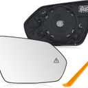 Passenger Side Mirror Glass Compatible with 2021-2024 Hyundai Elantra, Right Side Rear View Mirror Replacement with Backing Plate, Heated and Blind Spot, Replaces 87621-AA180 87621-AA070
