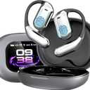 AI Translation Earbuds Real Time, 144 Languages 4 Translation Modes AI Translating Earbud, 3-in-1 Translator Headphones with Bluetooth 5.4 LED Display IPX5 Sweatproof for Travel Business Learning (Black)