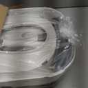 Forbena Toddler Potty Training Seat with Step Stool Ladder, Toilet Potty Seat for Baby Boys Girls Toddlers, Kids Chair Stairs with Handles and Soft Cushion (White and Grey) (Gray)