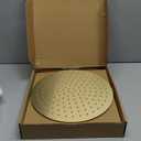 BSTIIU 12 Inch Round Rainfall Shower Head, High Pressure Overhead Shower Heads, Wall Ceiling Mounted Ultra Thin Stainless Steel Shower Head, Brushed Gold