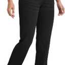Women's Straight Leg Jeans Stretch Sweatpant Jeans Pull on High Waisted Comfort Soft Denim Pants (Black, XXL)