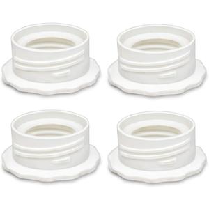 PumpMom-us Pump Bottle Adapter, Baby Bottle Thread Changer Converter for Spectra S1 S2 Wide Mouth Flanges to Use Standard Sized Bottles. Compatible with Medela, Ameda Narrow Neck Bottles