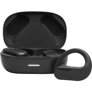 JBL Endurance Peak 3 - Dust and Water Proof (IP68) True Wireless Active Earbuds, JBL Pure Bass Sound, Up to 50 Total Hours of Playback with Speed Charge, Ambient Aware & Talk Thru (Black) (Small)