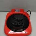 Comfort Zone 10" 3-Speed Square Turbo Desk Fan with 180-Degree Adjustable Tilt Head, Red