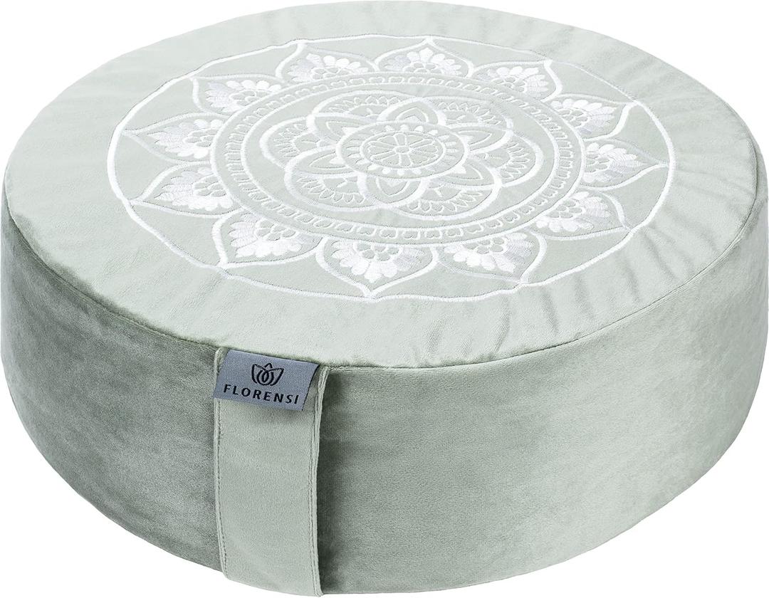 Florensi Meditation Cushion - Comfortable Floor Pillow - Traditional Tibetan Meditation Pillow with Beautiful Velvet Cover - Large Floor Cushion Seating for Adults - Premium Yoga Buckwheat Bolster, 
Size	Large
Item Dimensions L x W	16"L x 16"W